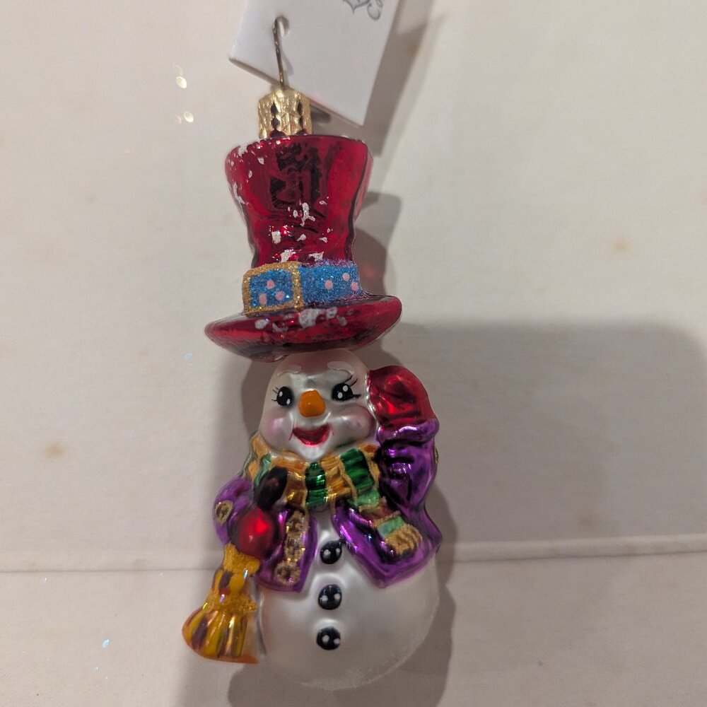 Christopher Radko Snow Chapeau Little Gem